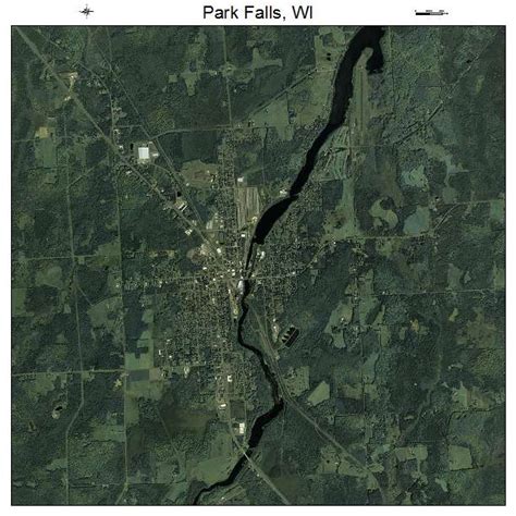 Aerial Photography Map of Park Falls, WI Wisconsin