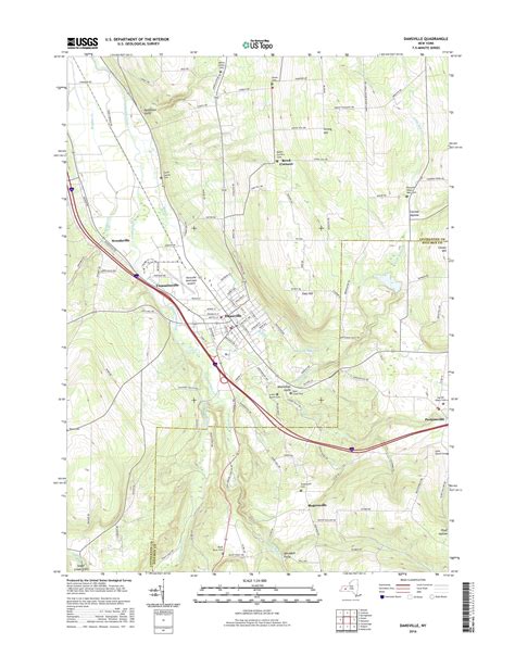 MyTopo Dansville, New York USGS Quad Topo Map