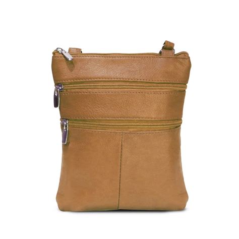 A Soft Genuine Leather Multi-Pocket Crossbody Bag– WholesaleLeatherSupplier.com