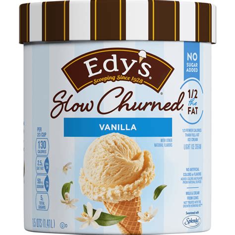 Edy's/Dreyer's No Sugar Added Light Vanilla Ice Cream, 1.5 Qt | Ice ...