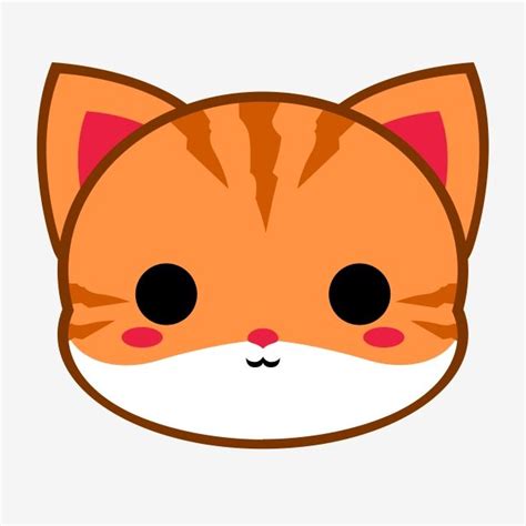 Cute Ginger Cat Head, Cat Clipart, Cat Icons, Cute Icons PNG Transparent Clipart Image and PSD ...