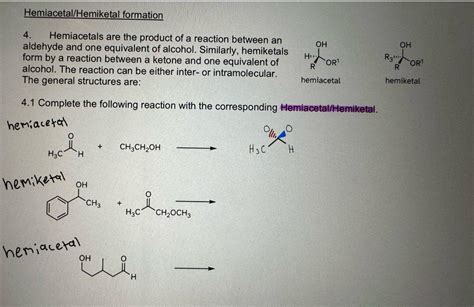 Solved Hemiacetal/Hemiketal formation4. ﻿Hemiacetals are the | Chegg.com