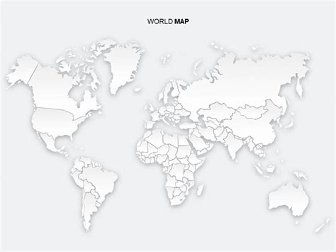 Flat Map of World PowerPoint Templates - PowerPoint Free