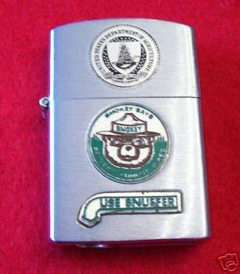 Rare Vintage Smokey Bear Cigarette Lighter with Snuffer | #32796688