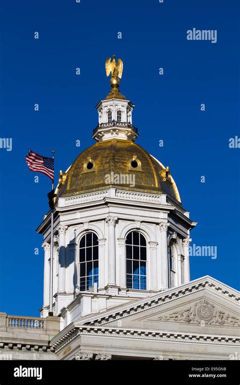 The state house capital dome of New Hampshire is located in the city of ...