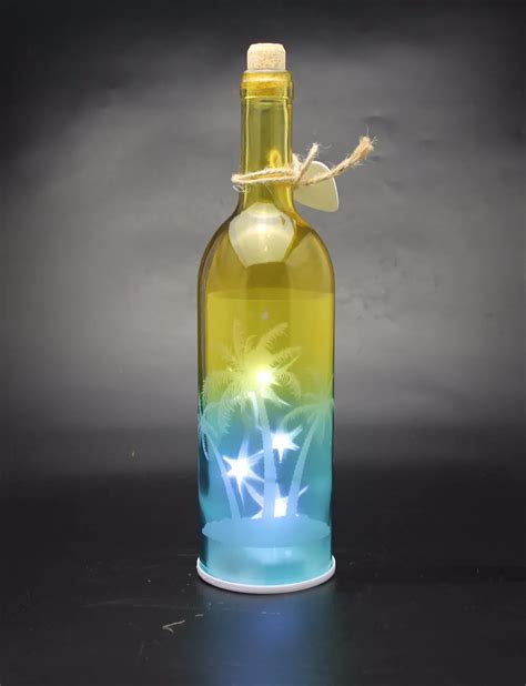 Vary Color Glass Bottle Lights With Star Shaped Lights Inside Glass ...