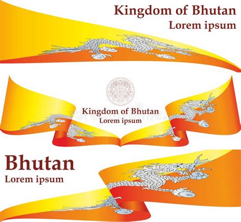 Flag Of Bhutan, Kingdom Of Bhutan. Template For Award Design, An Official Document With The Flag ...