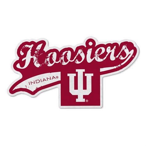 Indiana University Shape Cut Logo With Header Card - Distressed Design