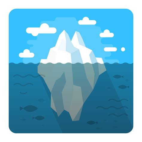 Floating Iceberg 225407 Vector Art at Vecteezy