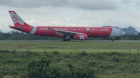 Airasia X A330 takeoff at Kuching International Airport（KCH-KUL） - YouTube