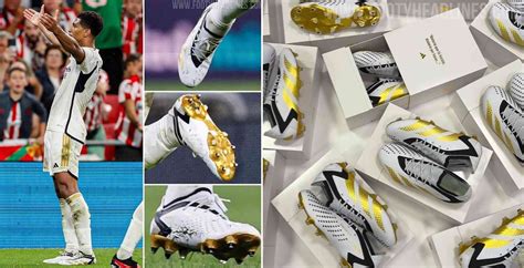 'White/Black/Gold' Adidas Predator Accuracy 'Bellingham' Boots - 20 ...