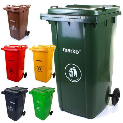 WHEELIE BIN 240L RUBBISH BIN RECYCLING COUNCIL GARDENING EXTRA LARGE 3 ...