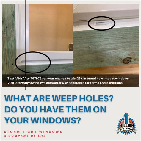 Weep Holes, what the heck are Weep Holes?