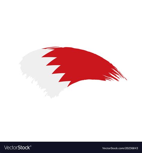 Bahrain flag Royalty Free Vector Image - VectorStock