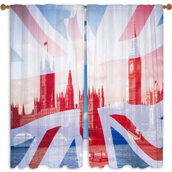 British flag Window Curtains & Drapes | Block Out | Custom Sizes