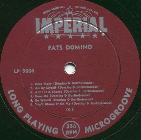 Fats Domino – Rock And Rollin' With Fats Domino - 1956 US Mono Pressin – Vinyl Pursuit Inc