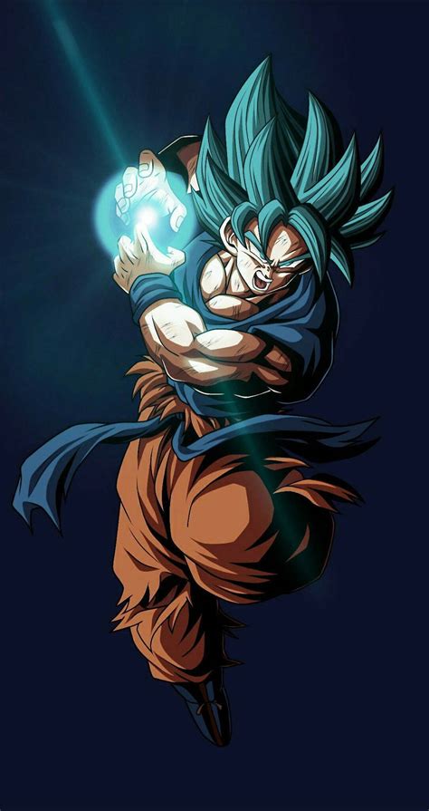 Download Powerful Kamehameha Super Saiyan Son Goku iPhone Wallpaper | Wallpapers.com