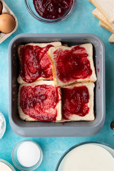 Bread and Butter Pudding with Jam