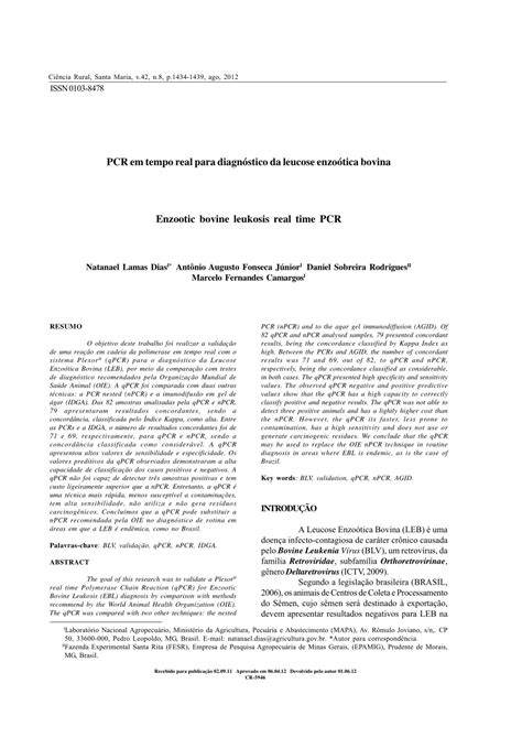 (PDF) Enzootic bovine leukosis real time PCR