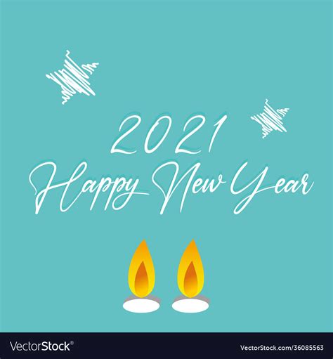 Happy new year 2021 card Royalty Free Vector Image