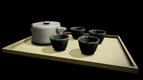 Japanese Tea Set - Download Free 3D model by Geraldo Pratama Wahyu ...