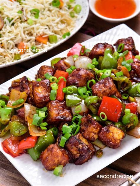 Easy Chilli paneer recipe ( Air fryer / Oven) - SecondRecipe