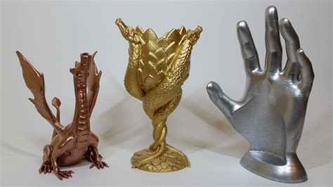 Spray Painting 3D Prints - Adalina, Dragon Cup and Wine Hand TN1 - 3DWithUs