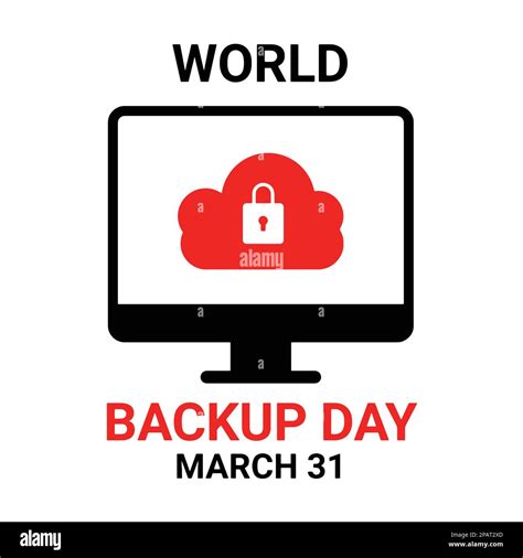 World Backup Day. March 31. Holiday concept. Template for background, banner, card, poster with ...