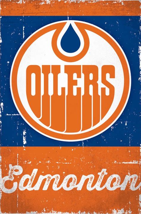 Edmonton Oilers - Retro Logo - Athena Posters