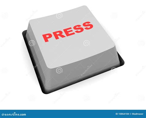 Press button stock illustration. Illustration of gray - 10864184