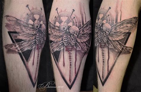 Black and grey horror style tattoo by Artem Pelipenko - Tattooimages.biz