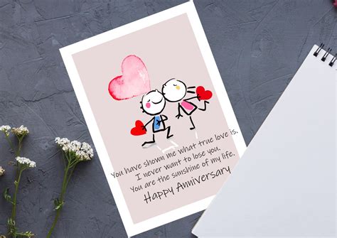 Printable Anniversary Card, Digital Happy Anniversary Card,wish My Love Card,downloadable ...