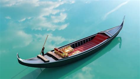 Venetian gondola | 3D model | 3d model, Gondola boat, Venetian