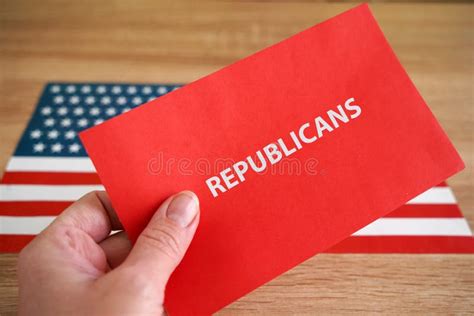 American Flag and Symbol of Ballot, Democrats or Republicans? United ...