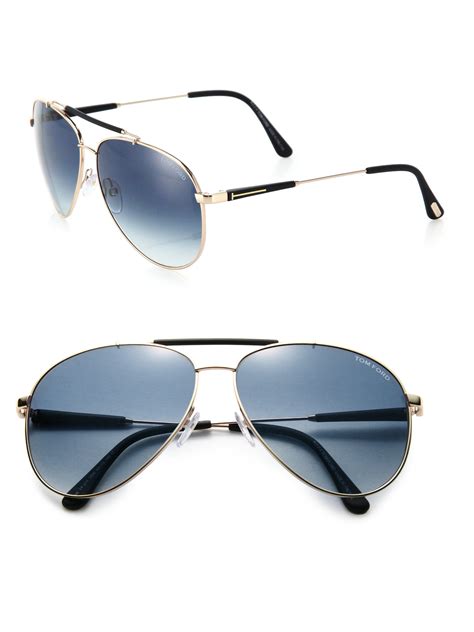 Tom ford Rick 62mm Aviator Sunglasses in Blue | Lyst