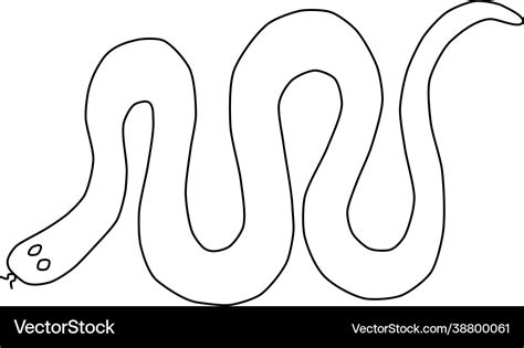 A simple snake outline Royalty Free Vector Image