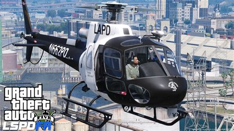 GTA 5 LSPDFR Police Mod 486 | Helicopter Callouts | LAPD Air Support For Suspect Fleeing Crime ...