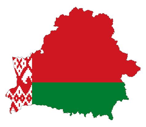 Belarus Flag Map Digital Art by A Z - Pixels