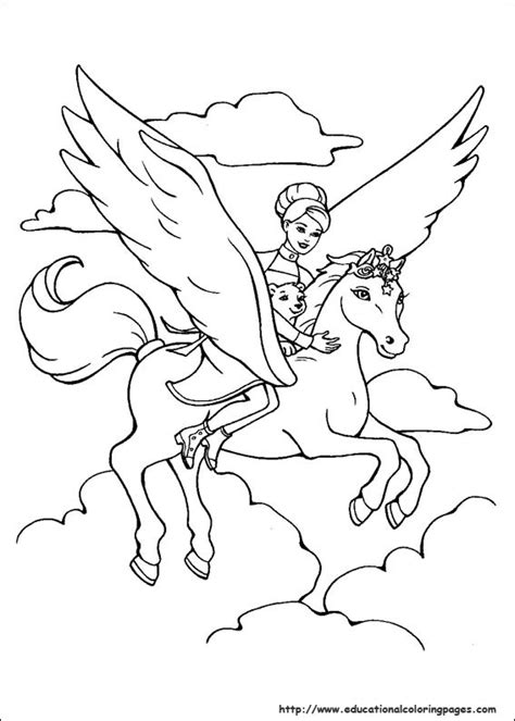 Barbie Magic Pegasus Coloring Pages - Educational Fun Kids Coloring ...