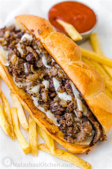 Philly Cheesesteak with tender ribeye steak, melted provolone, and ...