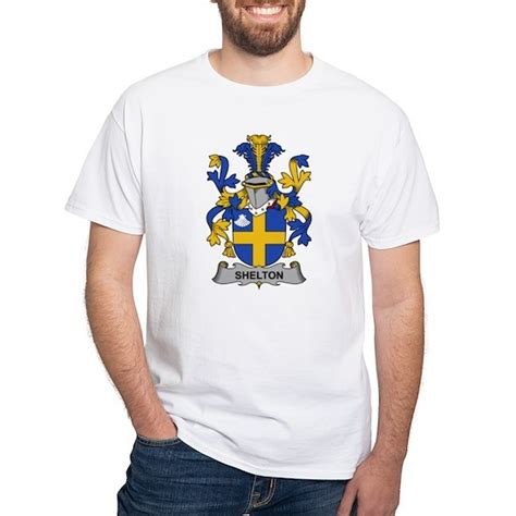 Shelton Family Crest Men's Classic T-Shirts Shelton Family Crest T-Shirt by coats of arms ...