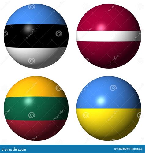 Estonia, Latvia, Lithuania, Ukraine Flags Royalty Free Stock Images ...