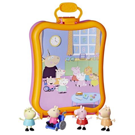 Peppa Pig Peppa's Club Friends Carrying Case Playset, 4 Peppa Figures, Kids Toys - Walmart.com