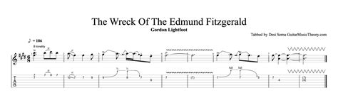 "The Wreck of the Edmund Fitzgerald" Gordon Lightfoot Guitar Chords and ...