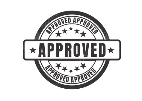 Approved Vector Black Stamp Approved Icon, Approved, Icon, Logo PNG ...