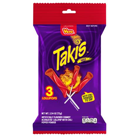 Takis Lollipops Pack With Spicy Candy Dipping Powder - NCA