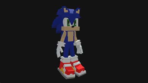 Sonic Minecraft Version - Download Free 3D model by glebaati (@gkramorov25) [ceb2ea4] - Sketchfab