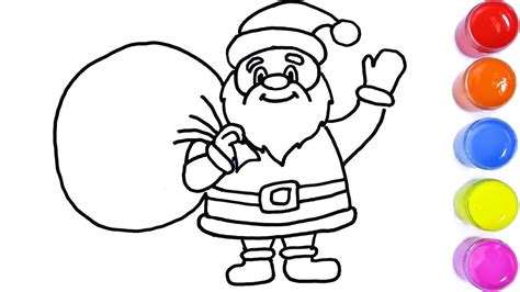 Santa Claus coloring page for toddlers christmas coloring video | How ...