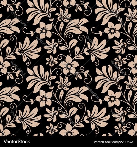 Vintage floral wallpaper seamless pattern Vector Image