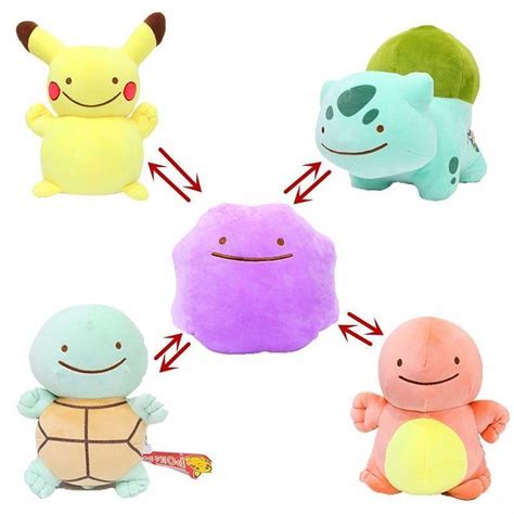 Pokemon Ditto Reversible Plushies | Pokemon ditto, Pokemon plush, Pikachu